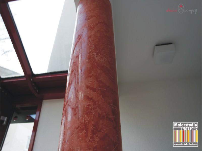 Säulengestaltung mit Marmorputz von Stucco Pompeji
